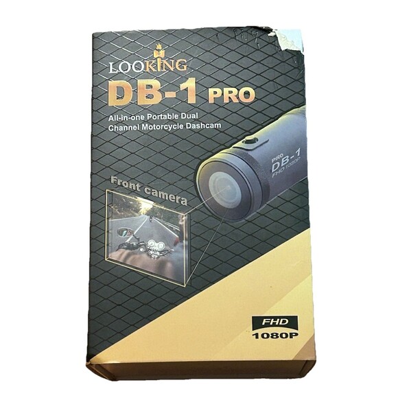 LOOKING DB-1 PRO Motorcycle Dash Cam Dual Channel Front & Rear FHD 1080p WiFi - Picture 1 of 4